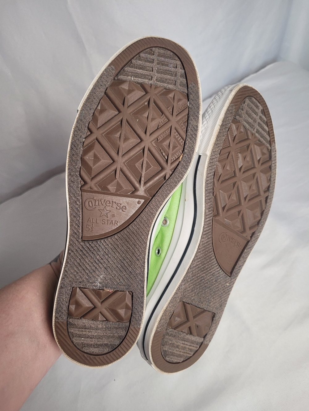 Converse All Star Low Top Lime Green No Laces Slip On Shoe Unisex M 5.5 W 7.5 - Picture 9 of 9